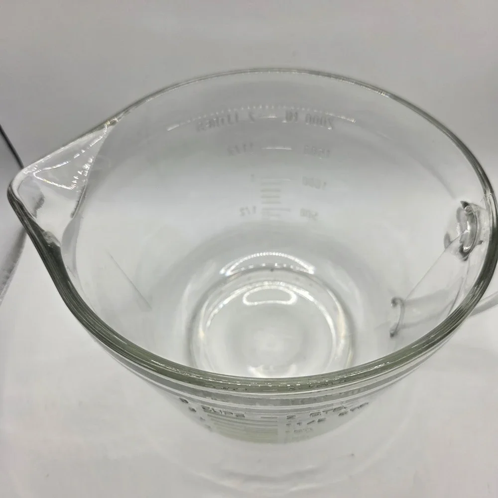 Anchor Hocking Glass Batter Bowl 2 Quart 8 Cup Measuring Mixing Bowl with Spout